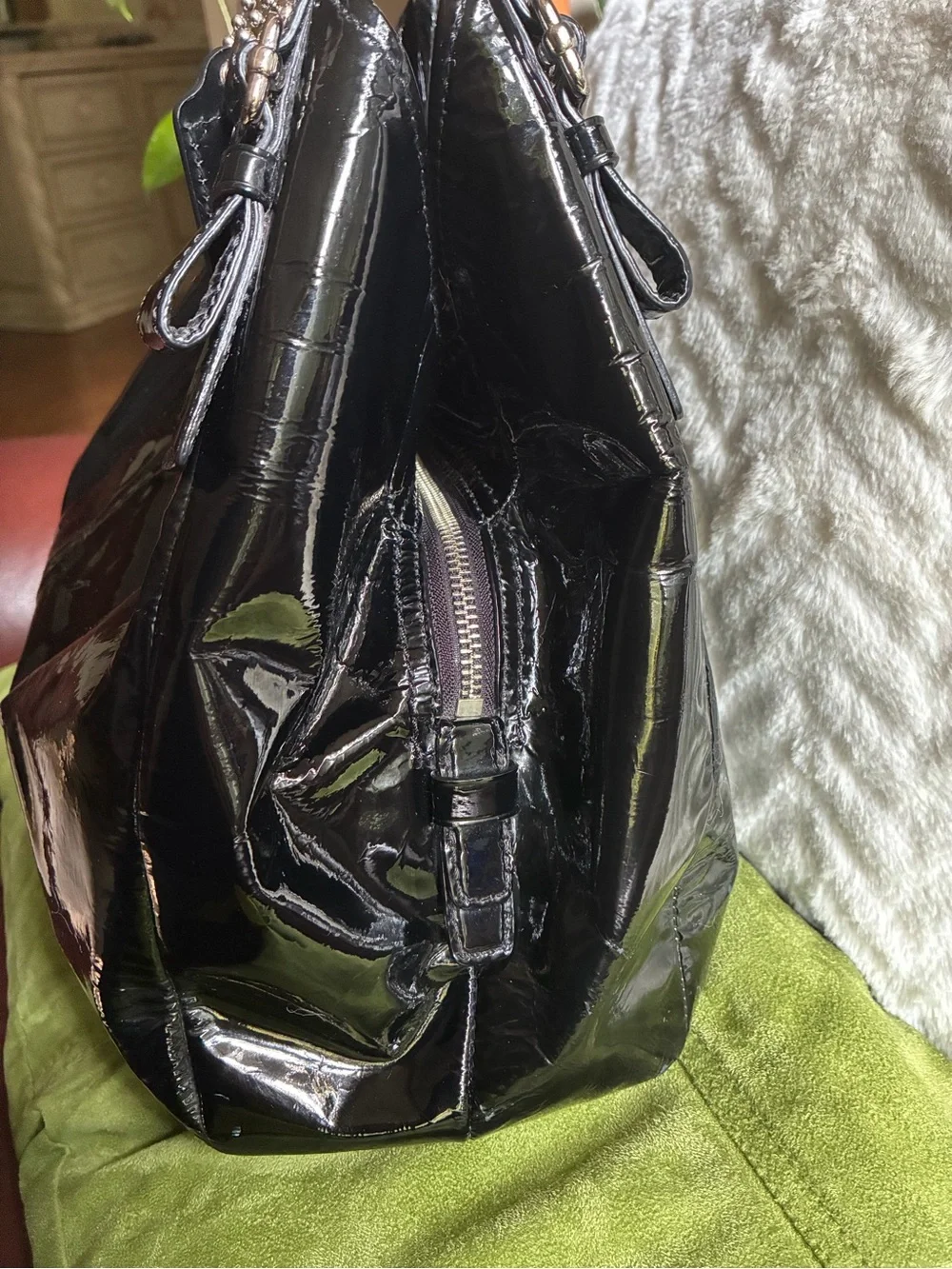 Coach glossy black